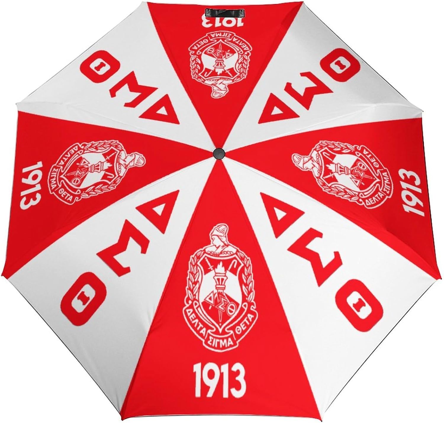 Delta Sigma Theta Sorority Upside Down Inverted Dual Layer Red Umbrella AKA Paraphernalia Sunshade 1908 Idea Gifts for Women Girl Sisters,22.4 * 38.6IN（Automatic）