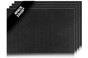 Premium 4-Piece Premium Silicone Bar Mat (18 x 12 Inches) - Non-Slip...