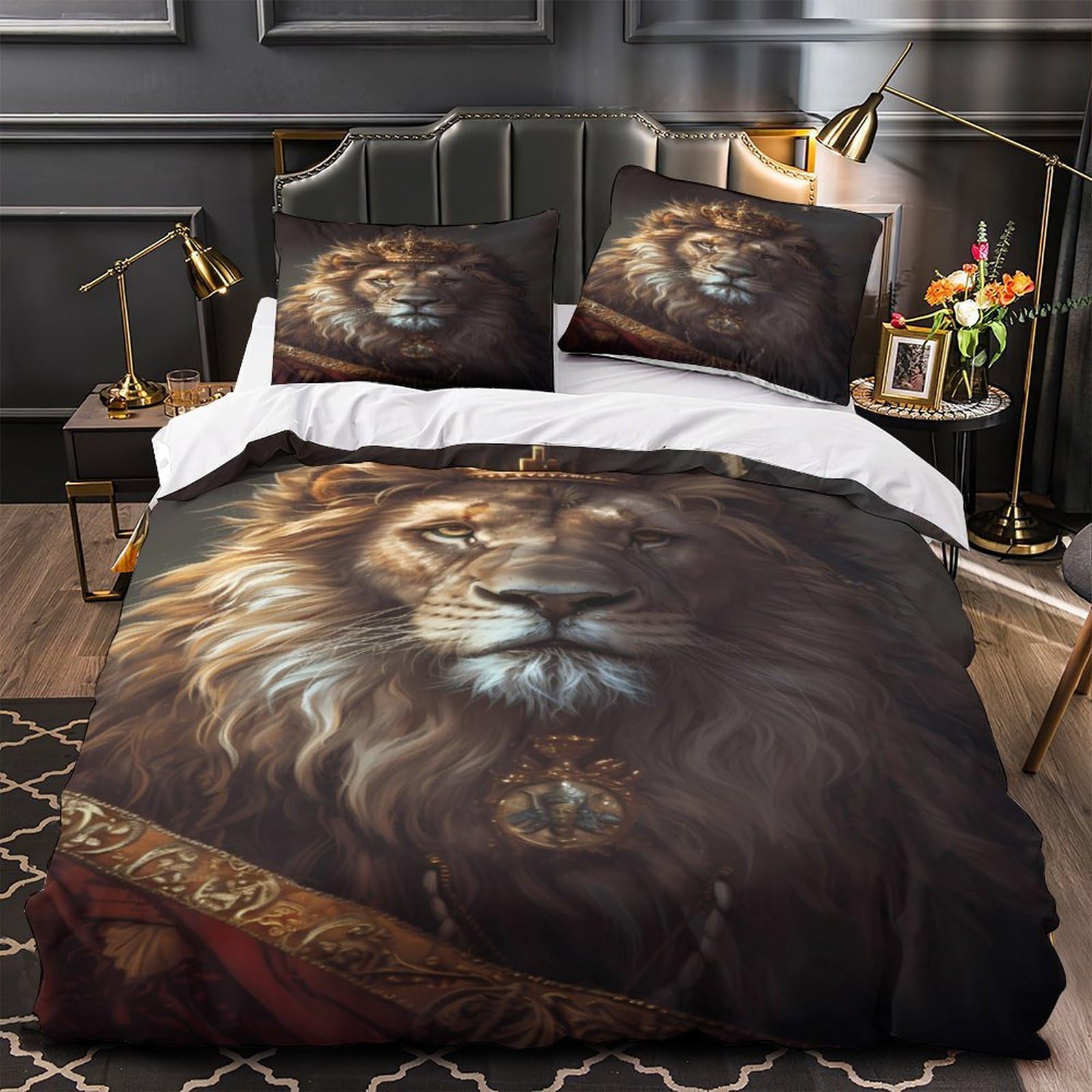 Housse de couette Le Roi Lion hypoallergénique et douce avec zip