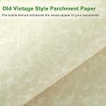 SOYANGKEN 50 Sheets Vintage Parchment Paper 180GSM 8.5 x 11 in | Antique Aged Printed Parchment Cardstock, Thick 180gsm Sheets for Invitations, Menus, Resumes, Diplomas, Crafts Certificates
