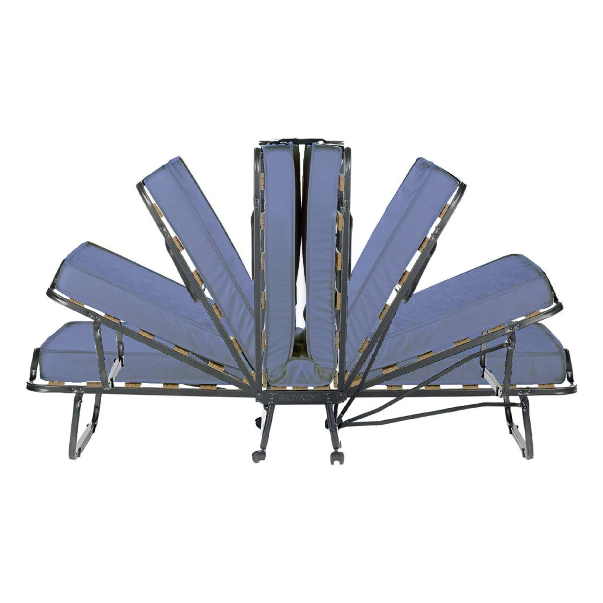 Bed Store SISTEMI RIPOSO - Letto Ospite Pieghevole Ortopedica A 15 Doghe Con Materasso H10 - Brandina