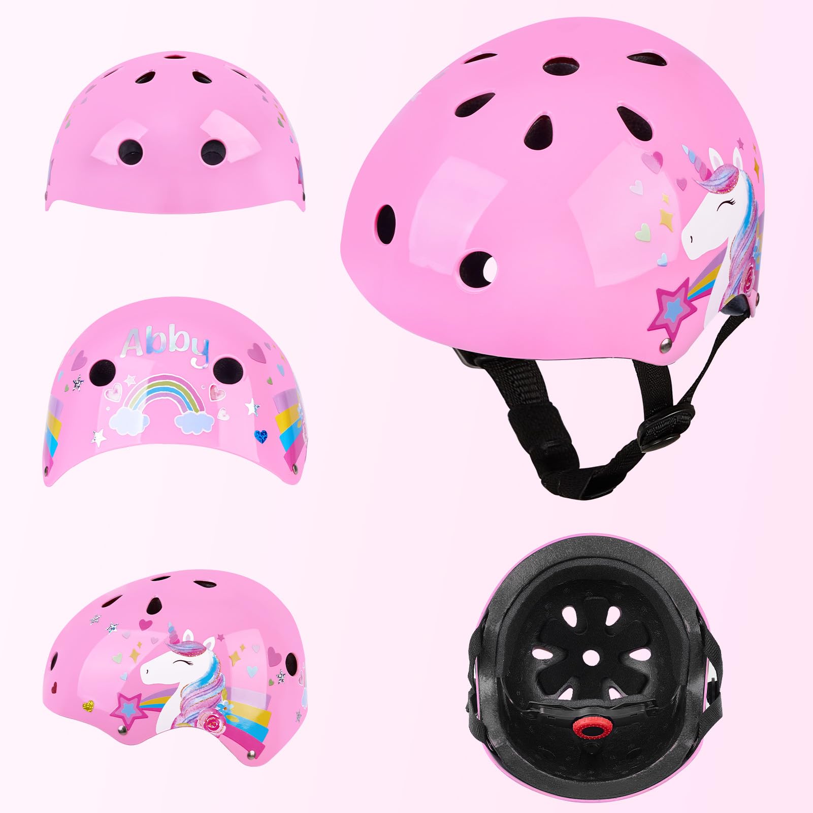 Casco Bicicleta Niños, Unicorn Castle Cascos de Ciclismo para Niños Ajustable Casco Infantil Patinete Rollerskate de 3 a 8 Años