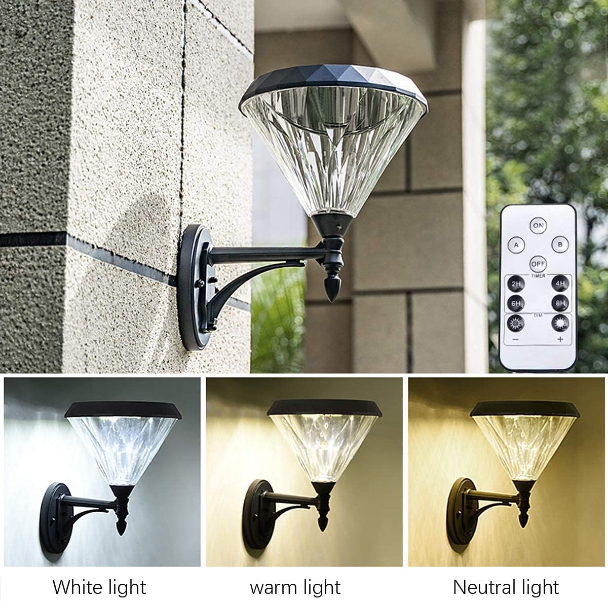 Remote Control Rustic Outdoor Lamp for Balcony, Yard, Garage, Front Door - 36x26cm (14x10.2in) - Ideal Patio Lighting, Weatherproof Design, Stylish Home Decor