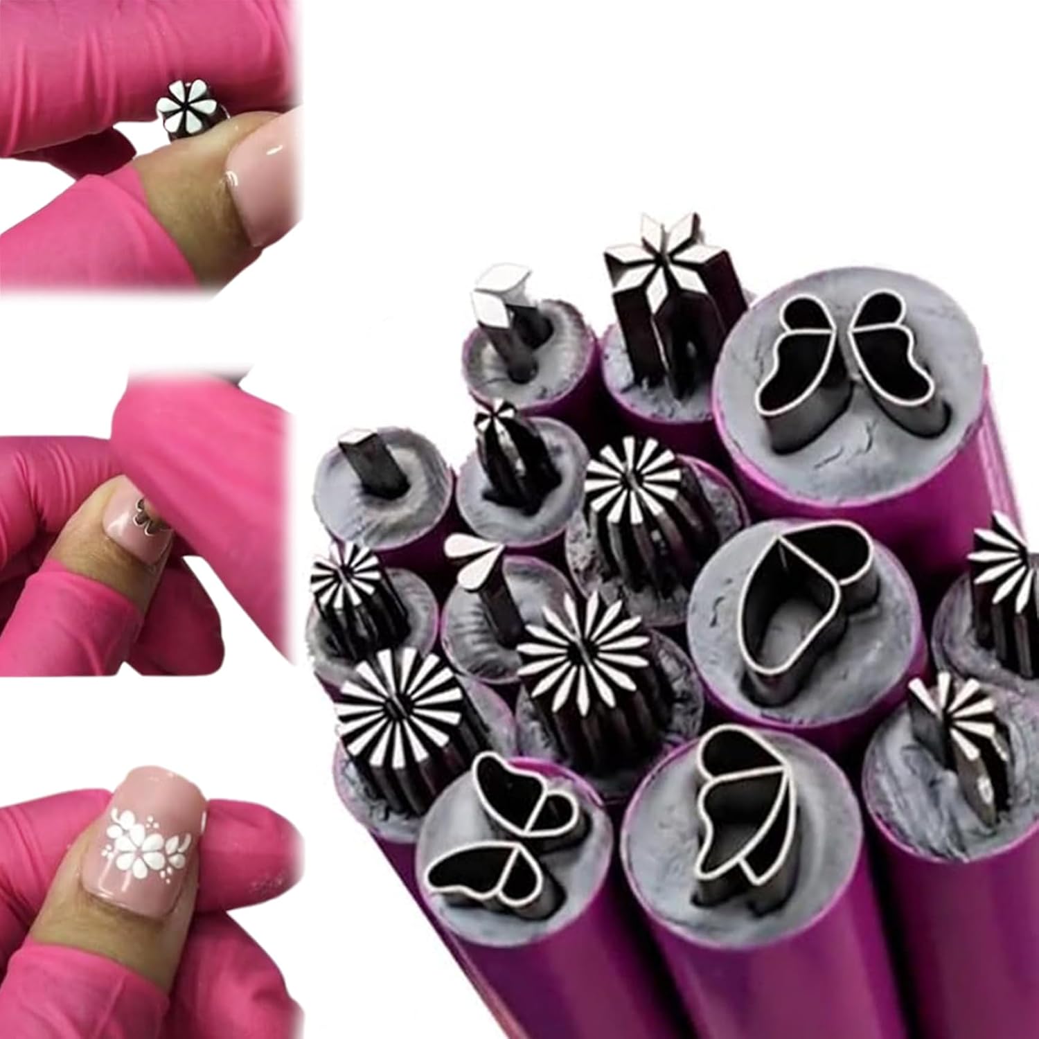 15Pcs/Set DIY Metal Nail Art Stamp Pen Different Styles Nail Art Pens, Resuable Dotting Tools Nail Art For Women & Girls Home DIY Nail Art