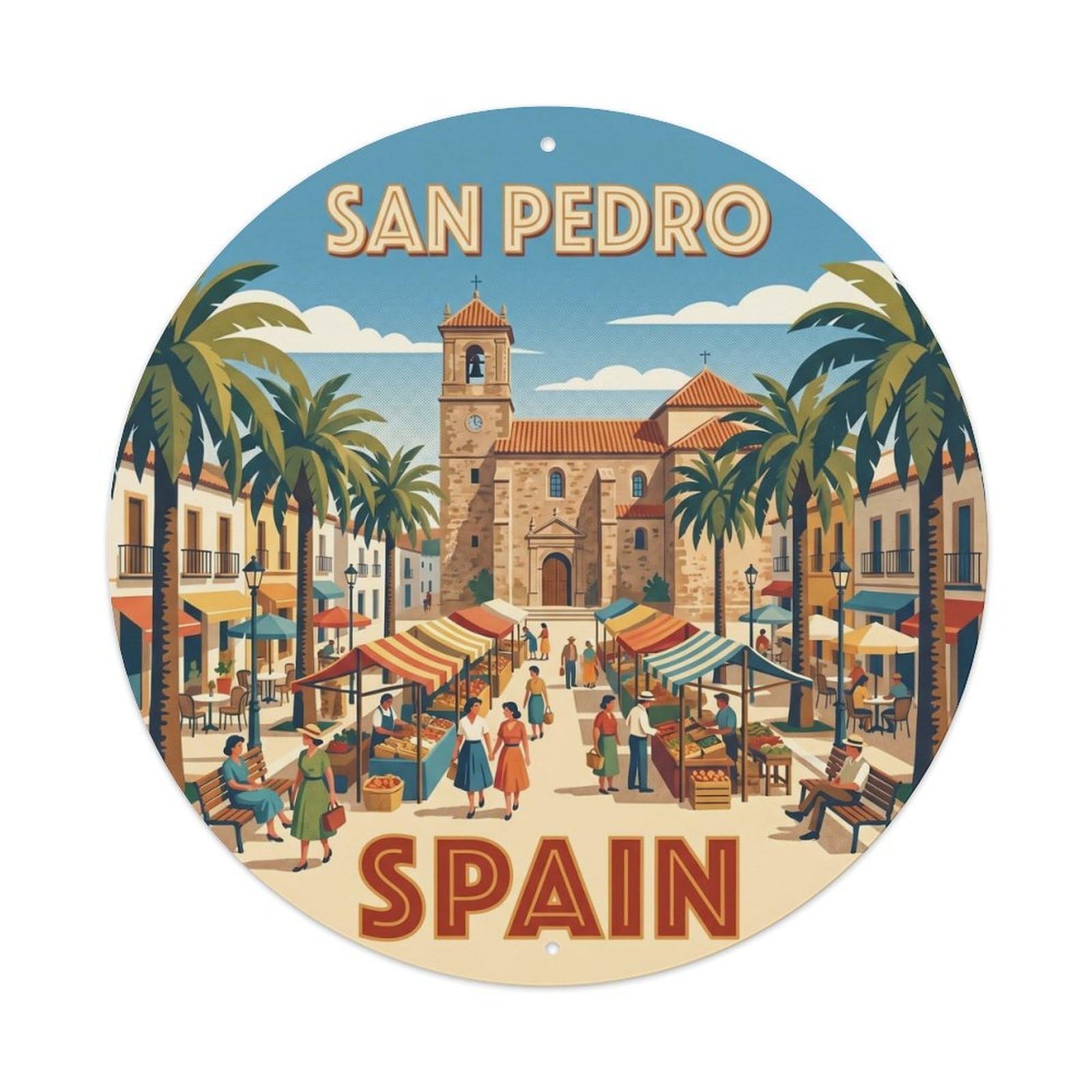 Marbella San Pedro Spain Cultural Travel Metal Tin Sign