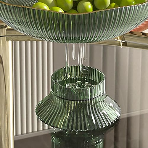 Miniatura 6 de Zerodis Frutero decorativo con agujeros de drenaje, base desmontable, pedestal, frutero para mesa, encimera, cuencos decorativos de frutas para el