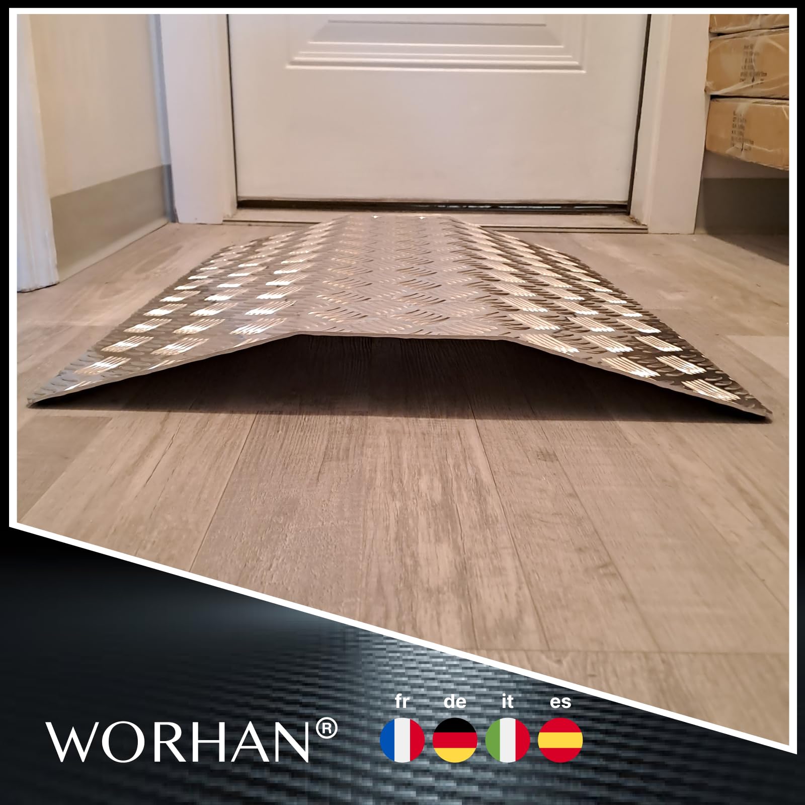 Mobilna rampa progowa, platforma ładunkowa, rampa schodowa, rampa dla wózków inwalidzkich, aluminiowa, rampa progowa TR55