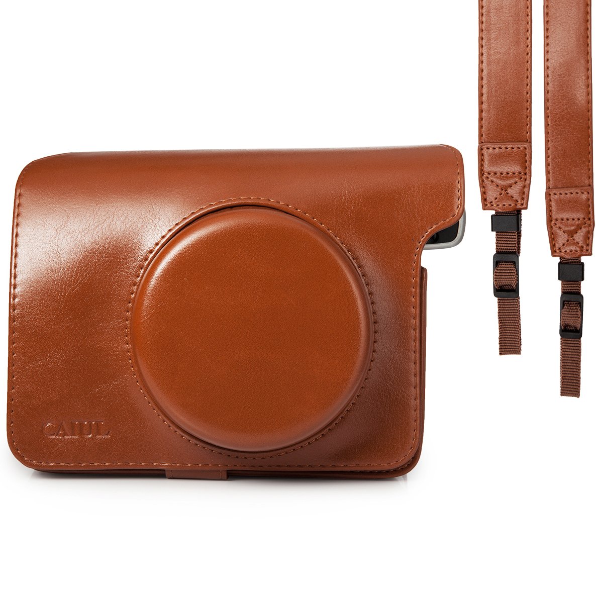 CAIUL Vintage Camera Case Bag For Fujifilm INSTAX Wide 300 Instant Camera,PU Leather, Brown-image-15