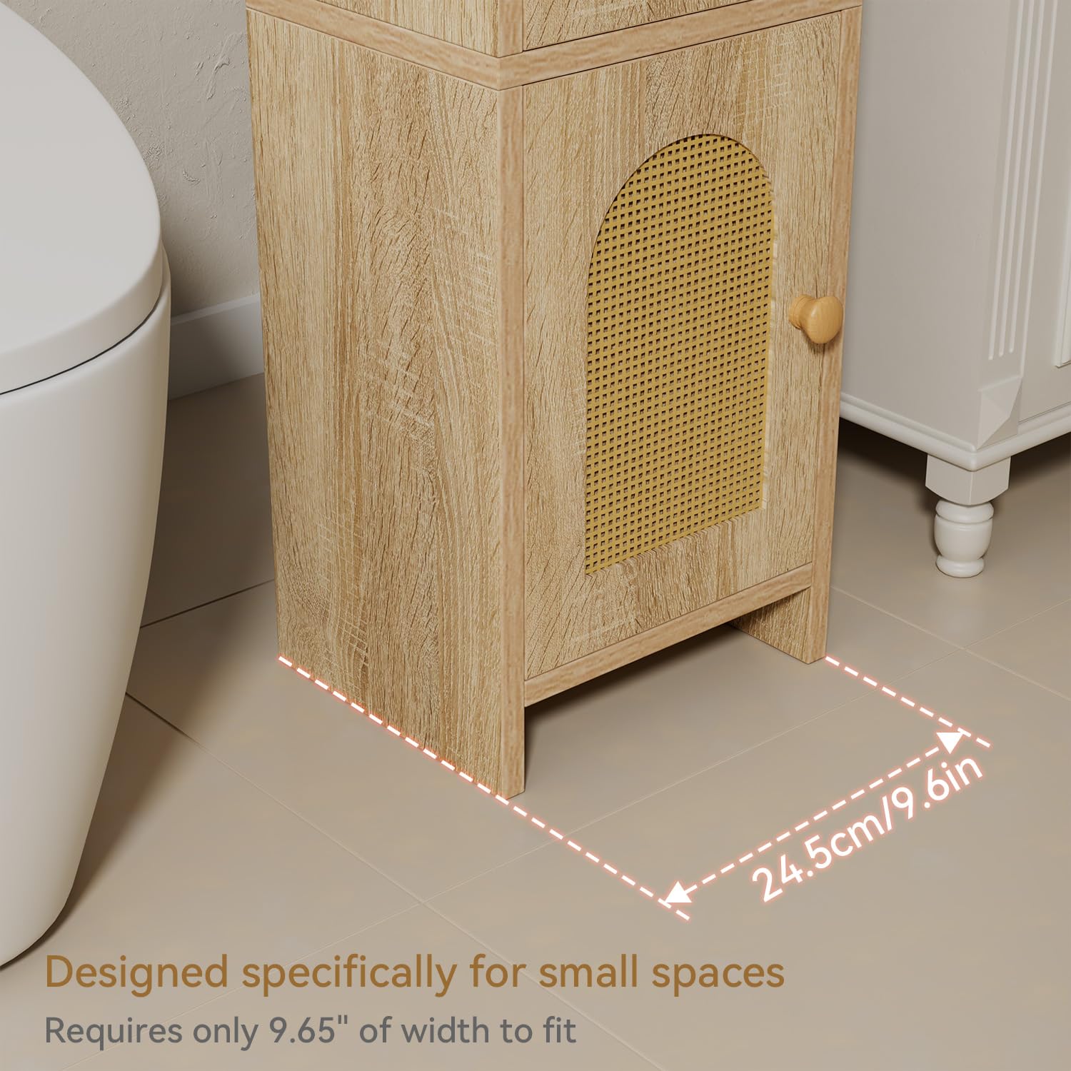 IBUYKE Petit meuble de salle de bain WBS001N