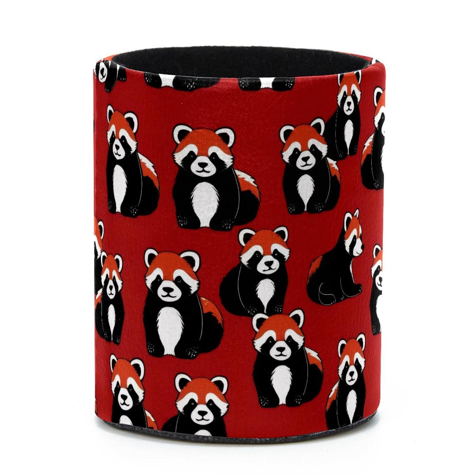 VAPOKF Round Pencil Holders for Desk, Raccoon Pen Holders Pen Pot Makeup Brushes Storage Desktop Stationery Supplies Organiser for Home Office