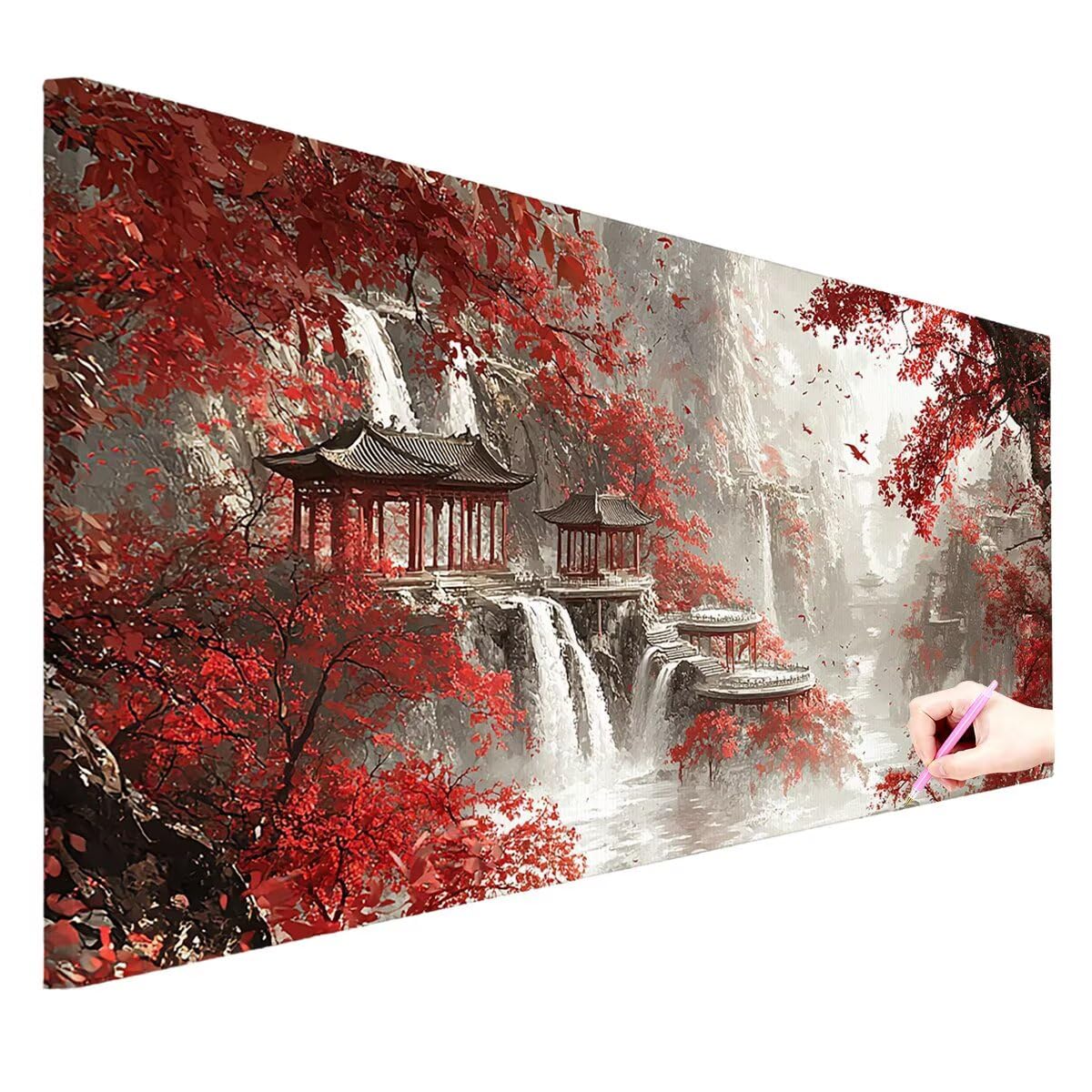 Diamond Painting Groß XXL 180x90cm, 5D Diamond Painting Japan Bilder -0237