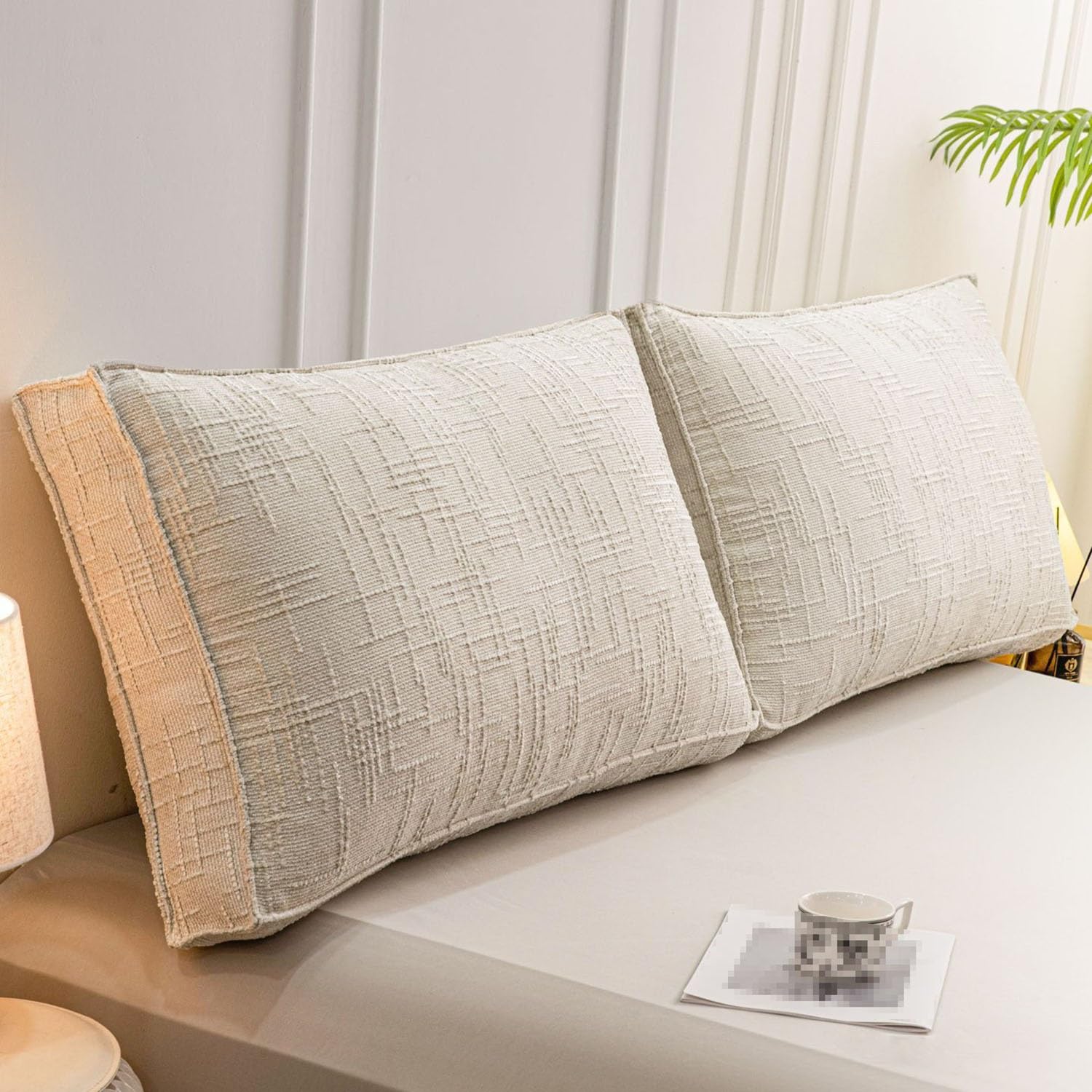 Groß Bettkissen Couch Rückenlehne Kissen, 60/70/80/90/100x50x18cm Rückenkissen Lesekissen Weiches Rückenpolster Lendenkissen mit Abnehmbarem Bezug für Sofa & Bett(B2,70x50x18cm(1pc))