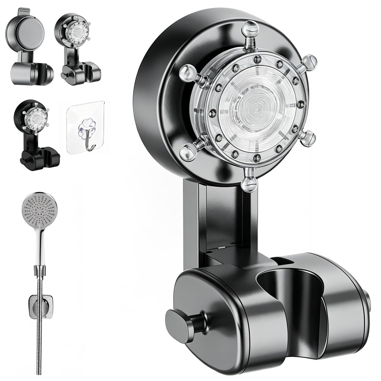 Adjustable Shower Head Holder-Removable with Suction Cup