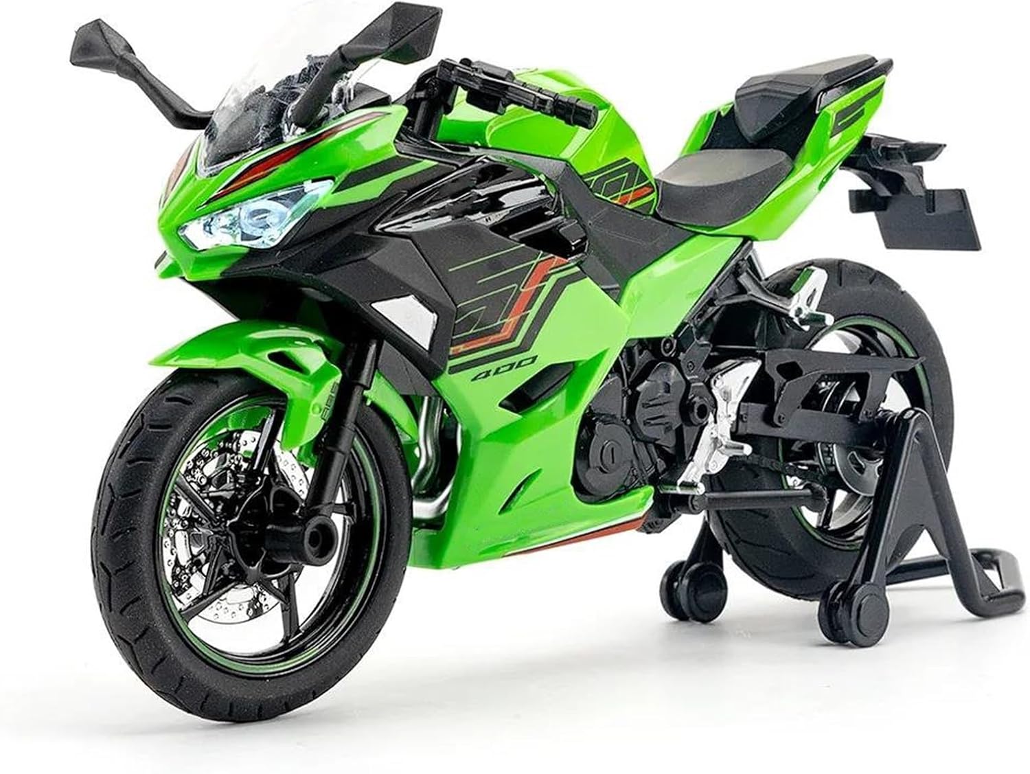 Collection 1/12 Motorcycle Model Diecasts Portable Racing Finger Motobike Simulation Collection Toys for for Ninja 400(Green)