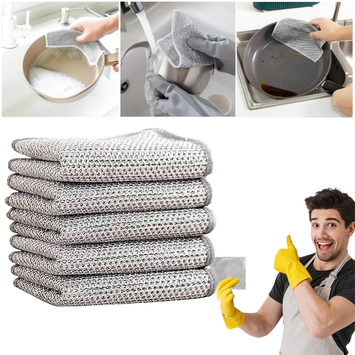 Trapos de Limpieza de Alambre Multiusos, 2024 Trapo de Limpieza de ...