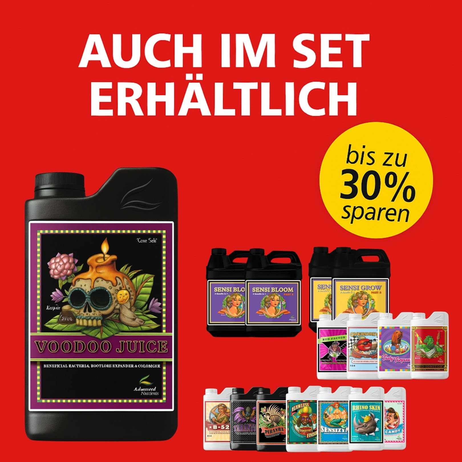 Weedness Advanced Nutrients Voodoo-Juice 1 Liter - NPK Dünger Grow Anbau Indoor Erde Flüssigdünger Organischer Bio