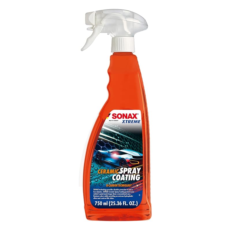 Revestimento cerâmico spray SONAX 257400 para pintura automotiva, tecnologia Si-Carbon, 750 mL