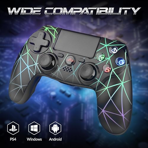 Miniatura 7 de Rii Wireless Bluetooth Gaming Controller for PS4PS3AndroidWindowsSteam, With Dual-shock, 6-axis Gyro Sensor, 1000mAh Battery,Non-Slip Game Joystick