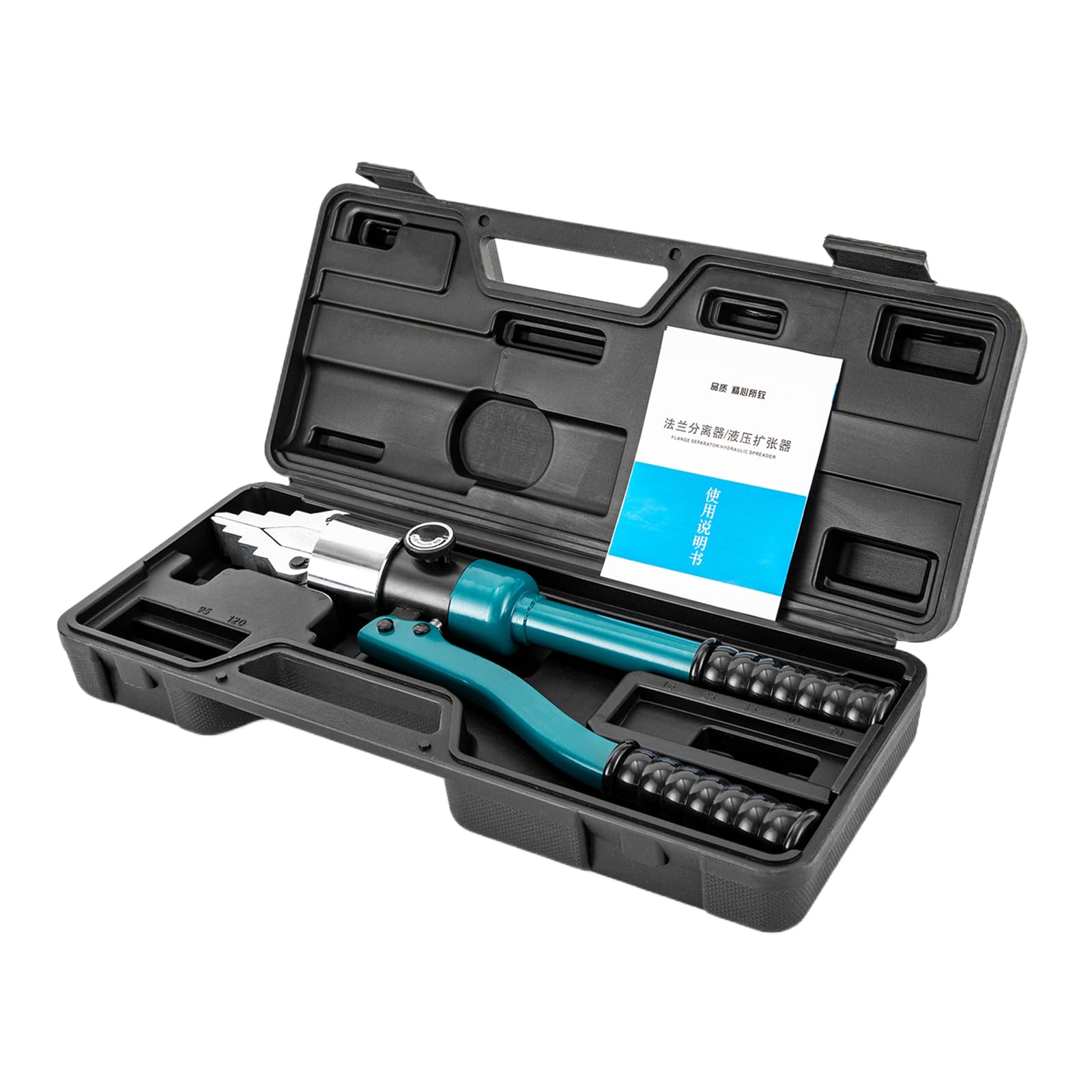 WOHAIPA 8T Portable Hydraulic Flange Spreader, YQ-30 Handheld Integrated Hydraulic Spreader Dividing Tool Kit, Easy to Operate, for Pipeline Maintenance, Flange Pipe Replacement, Etc (Blue)