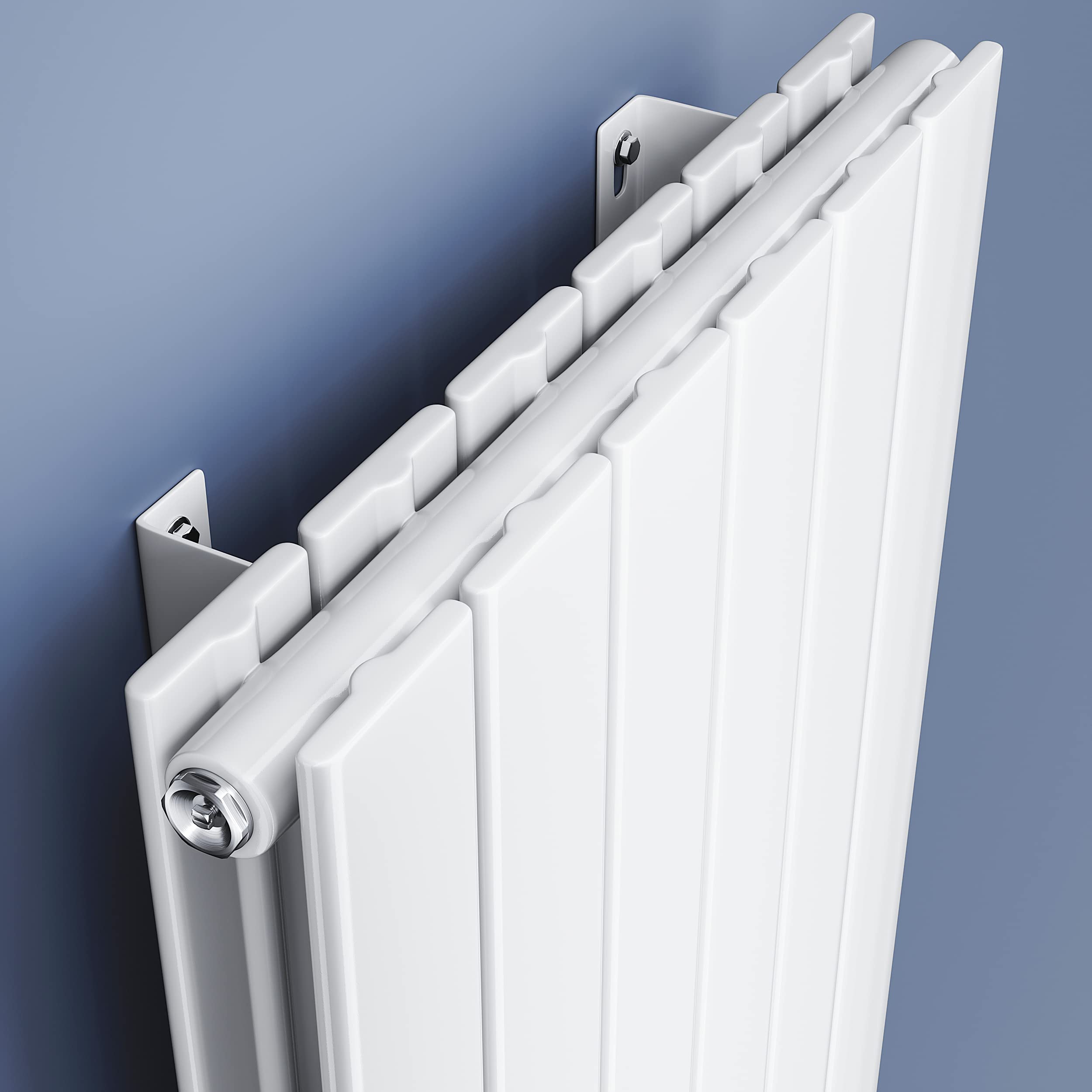 ELEGANT Paneelheizkörper Vertikal 1800 x 616 mm Doppellagig Weiß Mittelanschluss Badheizkörper