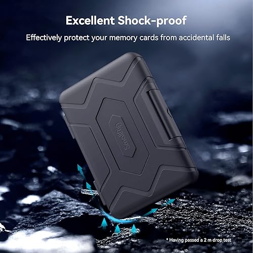 Miniatura 5 de SMALLRIG Funda para tarjeta de memoria, 15 ranuras, resistente al agua para tarjeta SD, tarjeta micro SD, tarjeta CFexpress tipo A/tipo B, tarjeta