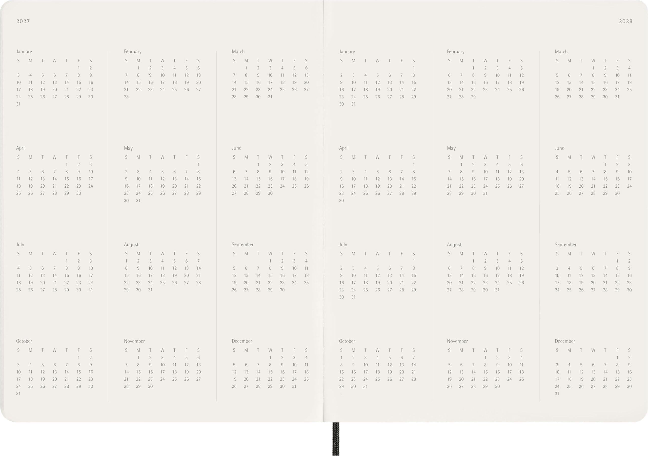 Moleskine 15 Monate Essential Wochenkalender 2026/2027, 1 Wo = 2 Seiten, vertikal, XXL, weicher Einband, Schwarz: Essential 27 WoKA V.XXL Swrz