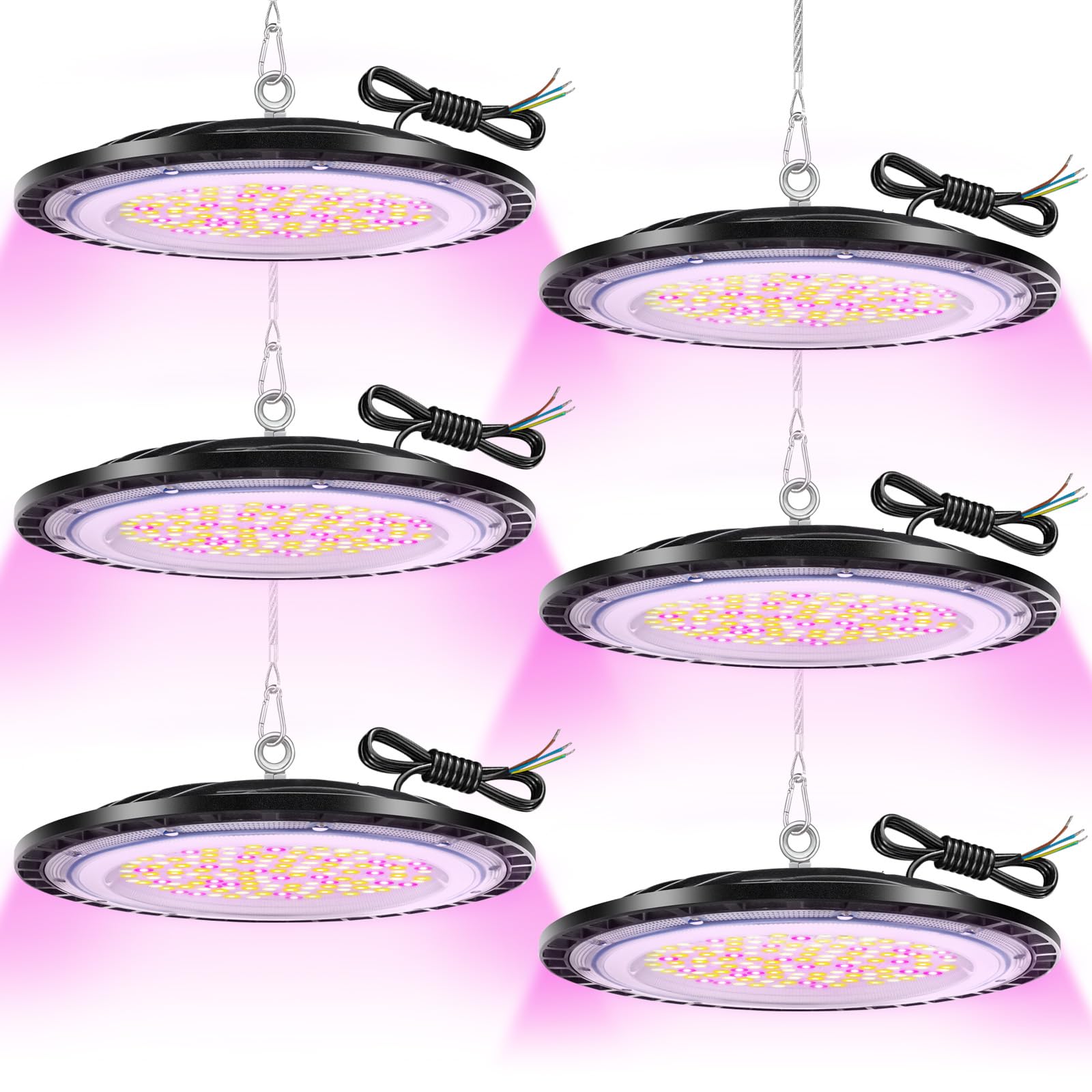 Pflanzenlampe LED,Pflanzenlicht, 288LEDs Pflanzenleuchte Wachsen licht Vollspektrum für Zimmerpflanzen,Gemüse, Blume(200W-6PACK)