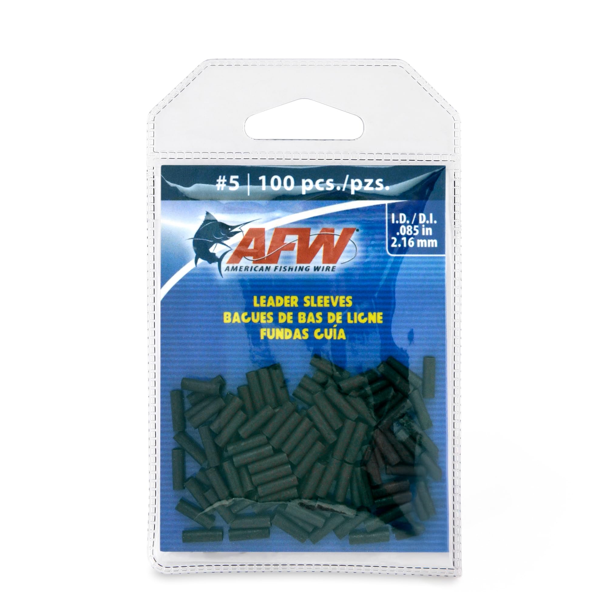 AFW American Fishing Wire Single Barrel Crimp Sleeves – Pro-Grade Strength, Versatile Use, Ideal for Rigging Fishing Leaders, Corrosion-Resistant Finish – Packaged for Angler's Choice (Retail, Bulk)