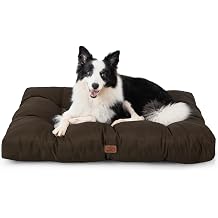 Bedsure Washable Dog Bed with Oxford Cover for Dogs, 91x68x9cm Brown