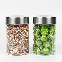 PEARLPET Plus Range Plastic Storage Jars & Containers For Kitchen |Stackable |Air Tight| Steel Cap Jar, Food Grade | Bpa-Free |2 pieces of 1400 Ml