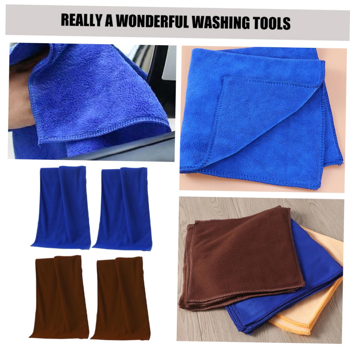 PACKOVE 4 Sätze Saugfähiges Handtuch Geschirrtuch Multi Autotuch Küchentücher Waschen Reinigung Staubtuch Abwischen Klein Geschirrspülen Küchentuch Für Zweck Superfeine Faser 8 Stück * 4