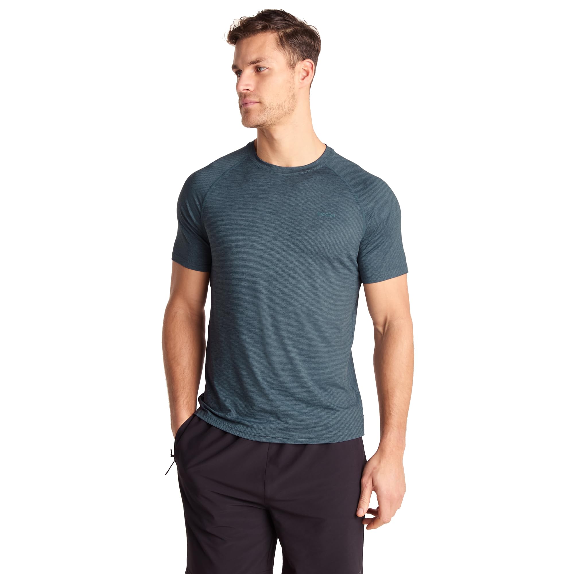 TOG24 Fraser Mens Short Sleeve Tech Top, Lightweight, Stretchy, with Quick Moisture Wicking, Running Hiking Shirt
