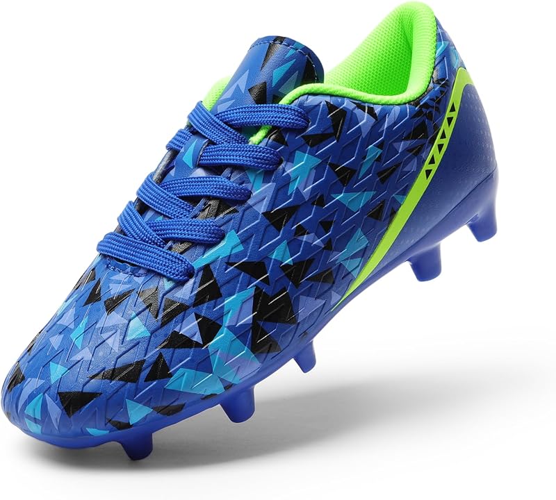 DREAM PAIRS Botas de fútbol para niños y niñas | Zapatos de fútbol para entrenamiento al aire libre atlético de terreno firme para jóvenes para niños pequeños, niños grandes y niños pequeños