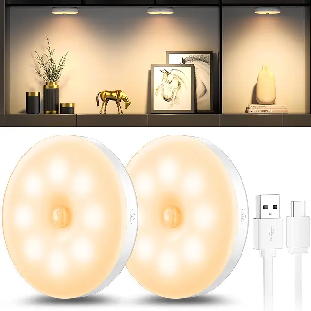 Daphomeu Dimmable Motion Sensor Night Light - Bewegungsensor Lamp with USB Recharge