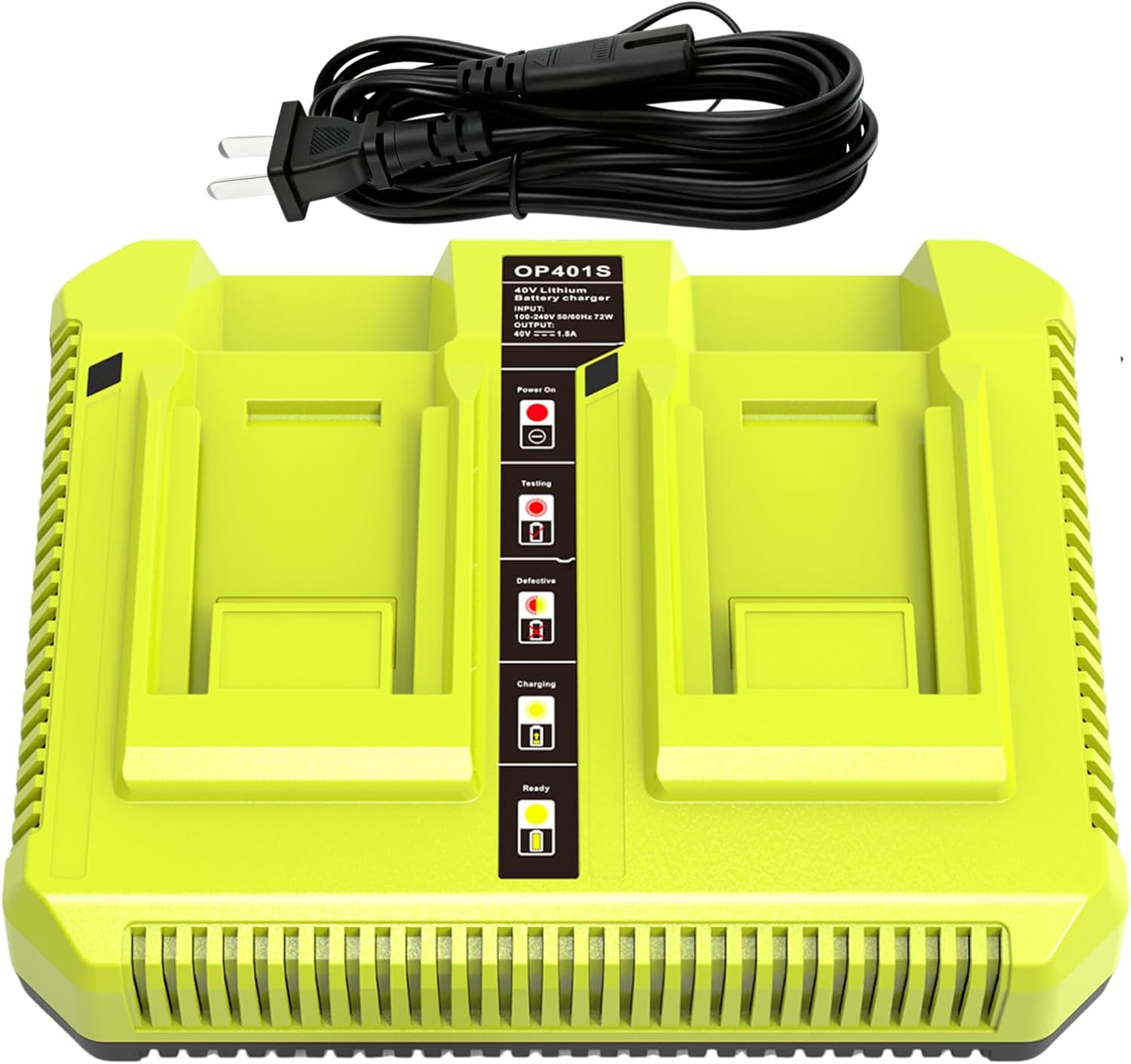 Replacement for Ryobi 40v Battery Charger, Compatible with Ryobi 40V Lithium Battery OP4015 OP4026 OP4030 OP4040 OP4050 OP4060
