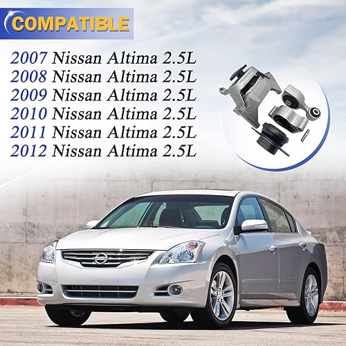 Miniatura 2 de Kit de montaje de motor y transmisión para Nissan Altima 2.5L A4339 A4340 A4350 A4353 (juego de 4)