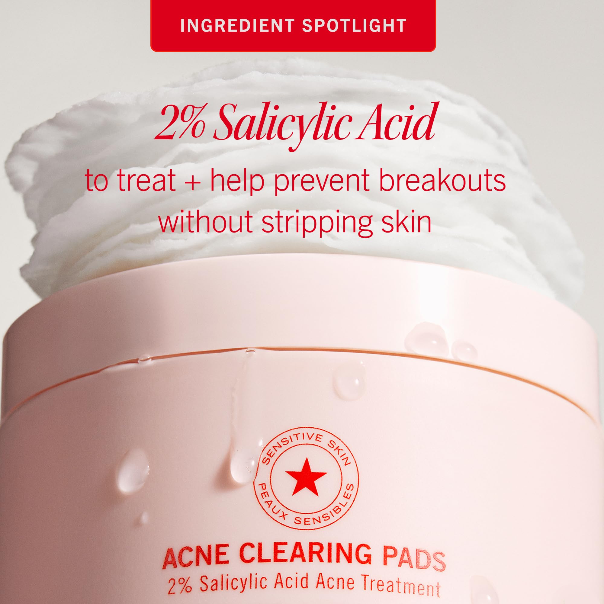 First Aid Beauty Acne Pads for Face - Maximum Strength Acne Treatment - 2% Salicylic Acid Pads Treat Without Drying, (60-ct)