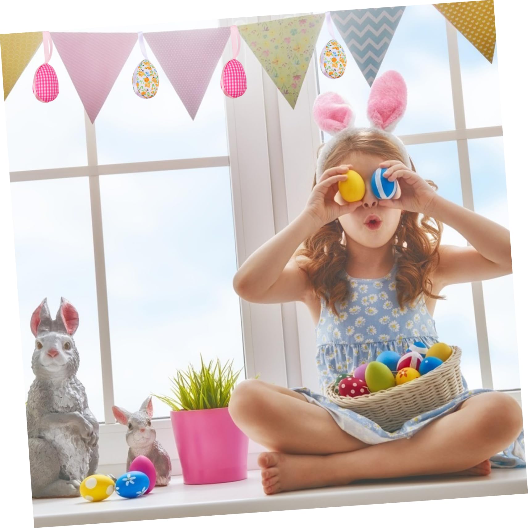 Alipis 2 Sätze Ostereier Künstliche Eier Gesprenkelte Eier Farbige Eier Aufhängen Easter Egg Decoration Osterparty Dekoration Ostern Hängen Osterspielzeug Osterei- Stoff 27 Stück * 2