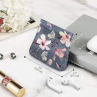 Vista 7 de Fintie - Monedero a presión, de cuero PU, monedero para cambio para mujer, Hibisco floreciente., Moda