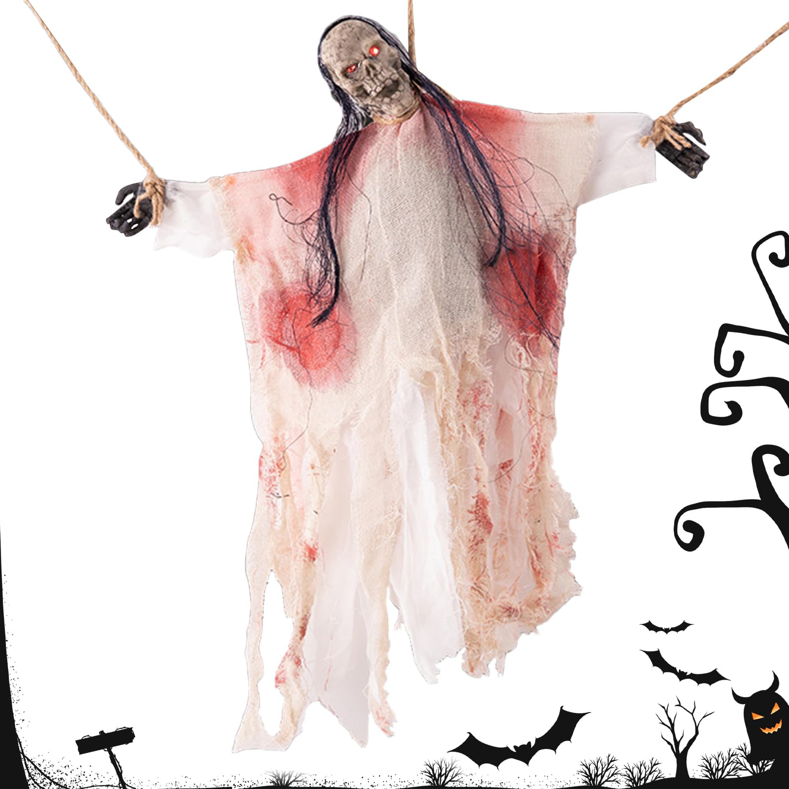 Décorations Halloween pour Jardin accessoire photo fenêtre maison hantée entrée fête