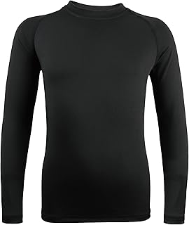 Runceptual Boys' Girls' Compression Shirt Long Sleeve Moisture Wicking Sports Baselayer for Youth Football Baseball