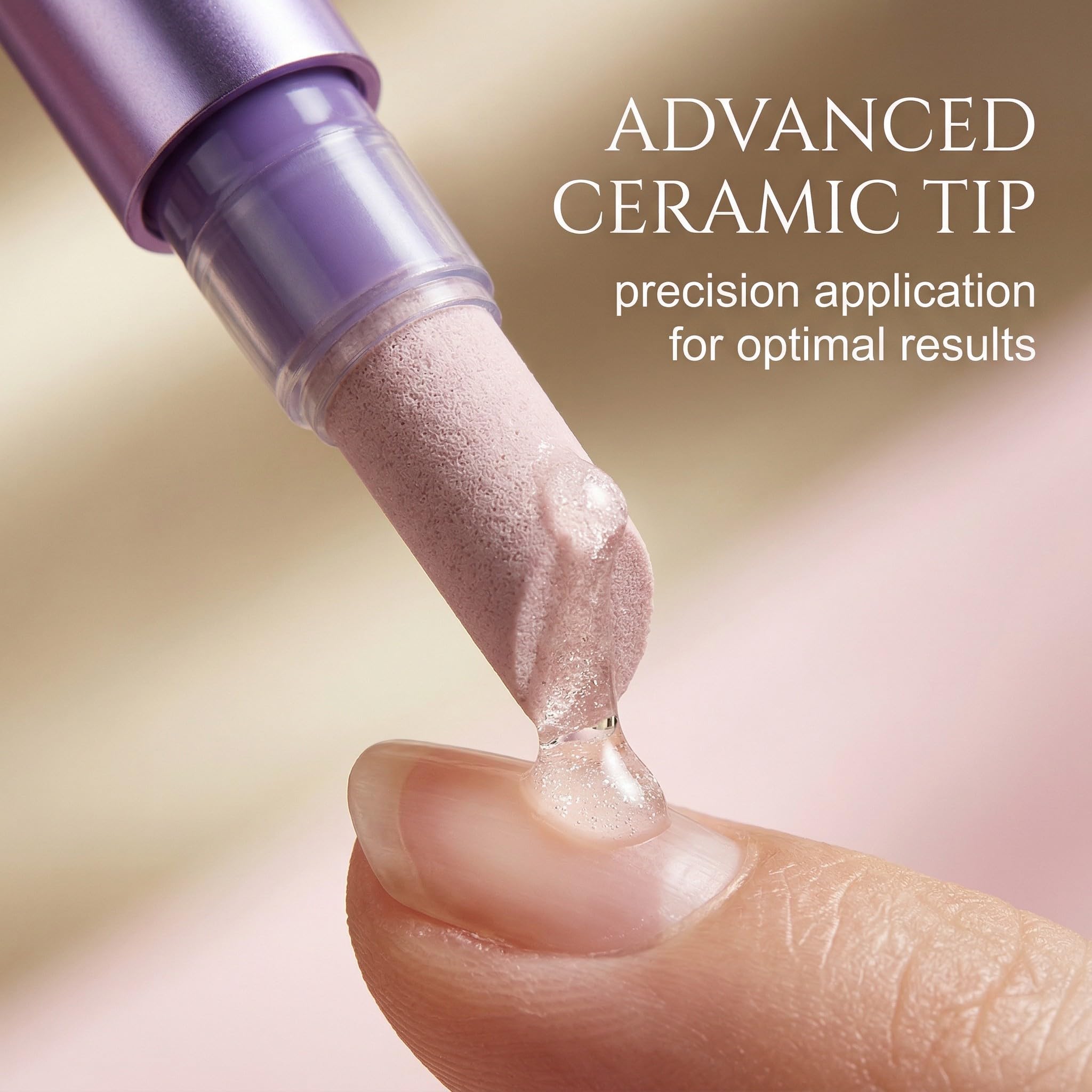 Penna per la Cura delle Unghie 3-in-1, con Punta in Ceramica, Penna per Rimuovere Cuticole, Olio per Cuticole per Unghie Secche e Rovinate