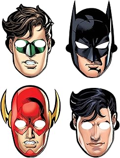 Paper Masks Justice League™, Party Favor, 8 ct. 8 3/5" x 9 7/10"