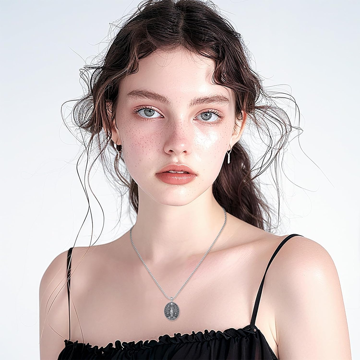 Hecate Wiccan Triple Moon Goddess Necklace Tetragrammaton Nudo De Bruja Plata 925 Original Sterling Silver Cat Moon Pendant Hekate Witch Necklace Amulet Witchy Jewelry Gifts for Women Men - Image 6