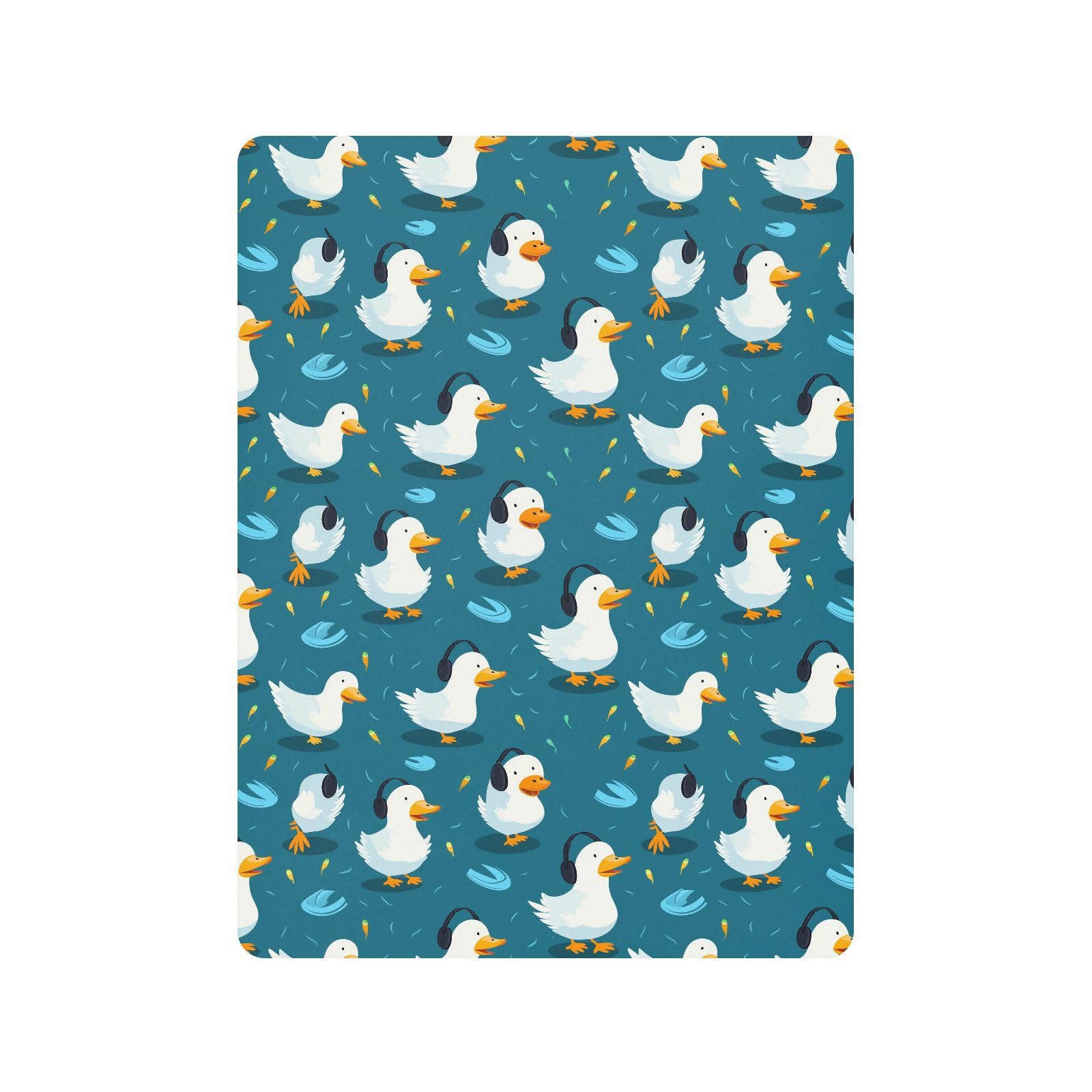 Listen Music Drap-housse pour berceau de bébé Motif canard 71,1 x 132,1 cm