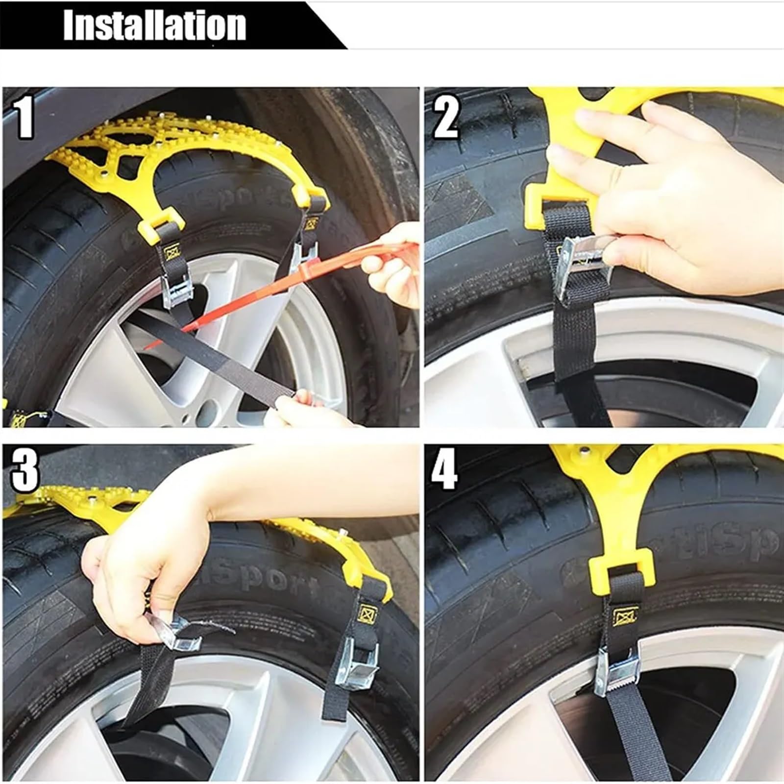 3pcs 165-195mm Anti Skid Mud Ice Snow Tire Chain Winter Security Tire