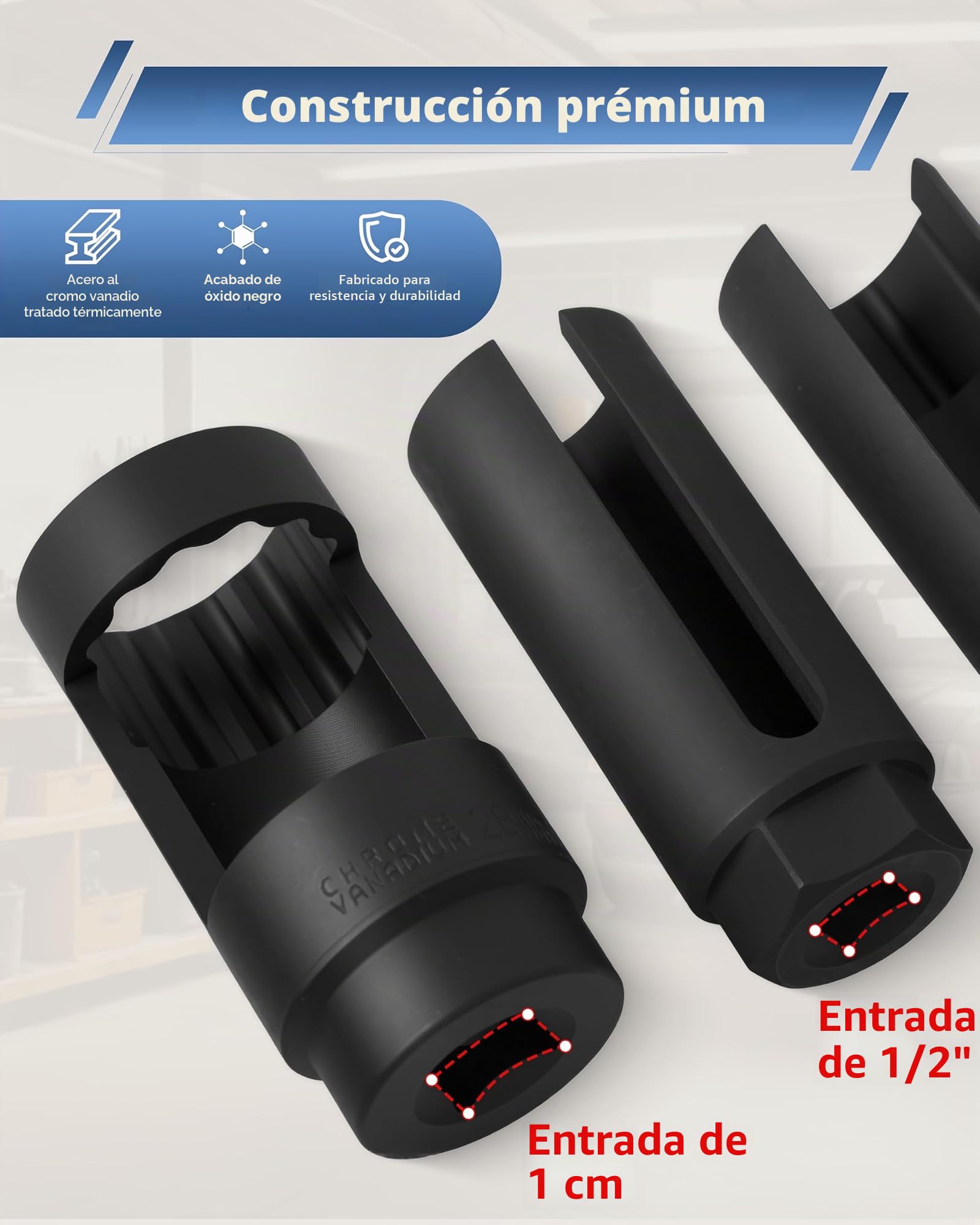 Juego de 7 extractores de sensor de oxígeno, 3/8" y 1/2" para envío de presión de aceite