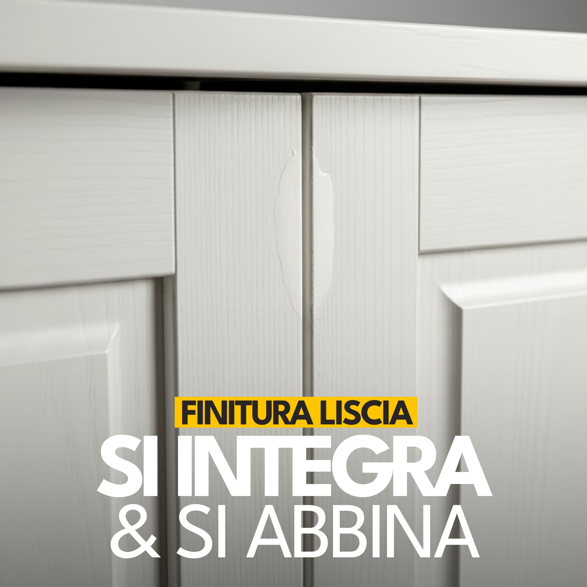 Stucco per Legno - Riempitivo per Mobili, Armadi in Legno, Pavimenti, Porte e Tavoli - Uso Interno ed Esterno + Include Carta Abrasiva & Spatola - 200 g (Bianco)