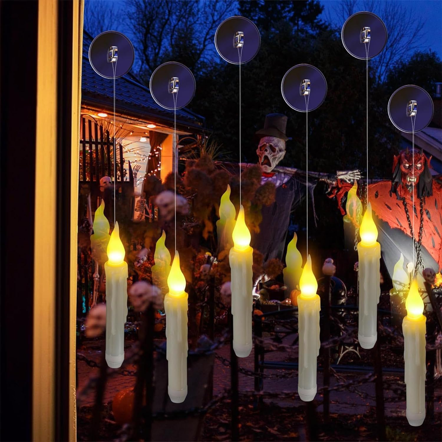 Bougies Flottantes LED Magiques Coovee - Lot De 12 Avec Baguette Télécommande - Parfait Pour Halloween, Anniversaire & Décoration