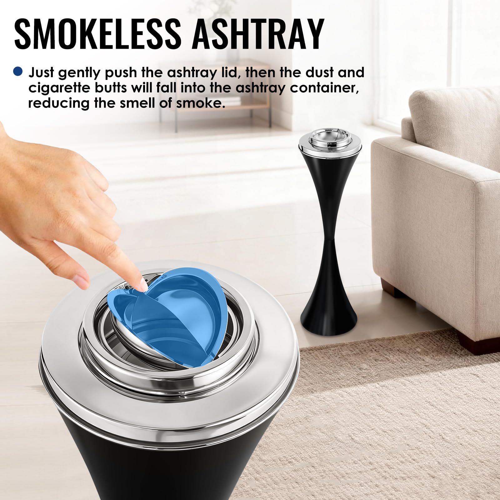 Amazon.com: Floor Standing Ashtray with Lid, 24